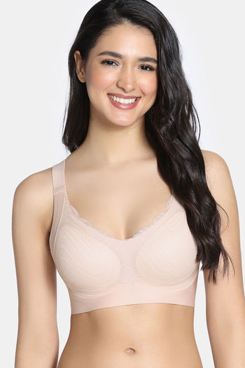 Buy Zivame Freeform Padded Non Wired 3/4Th Coverage Lace Bra